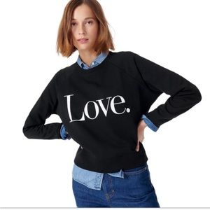 💐 JCrew Love black LS sweatshirt. Size S